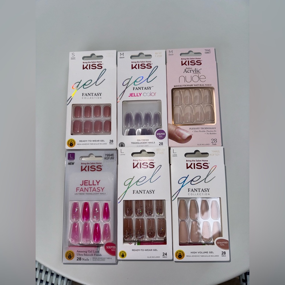 KISS Gel Fantasy and Jelly Nail Set - Pink, Purple, Nude